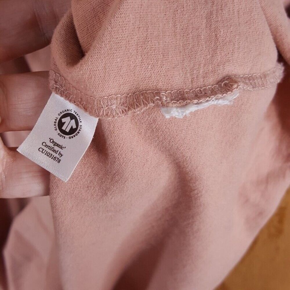 ALLSAINTS Mens Shirt Large Pink Pullover Crew Embroidered Logo Tee - Picture 5 of 8